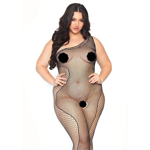 Leg Avenue Crystalized Bodystocking Plus Size UK 14 to 18