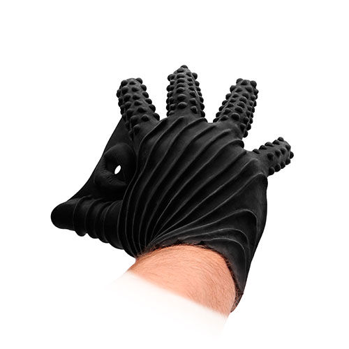 Fist It Black Textured Masturbation Glove