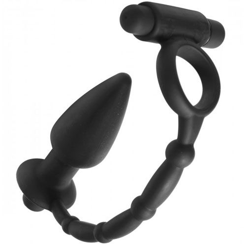 Master Series Viaticus Dual Cock Ring And Anal Plug Vibrator