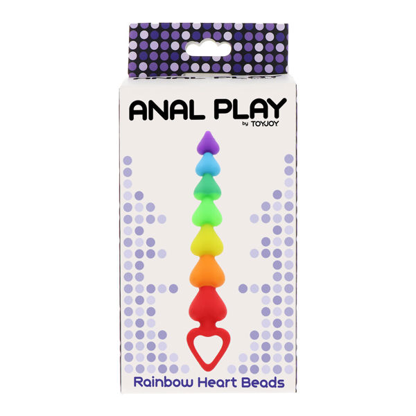 ToyJoy Rainbow Heart Anal Beads