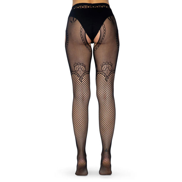 Leg Avenue Suspender Tight in Duchess Lace UK 6 to 12