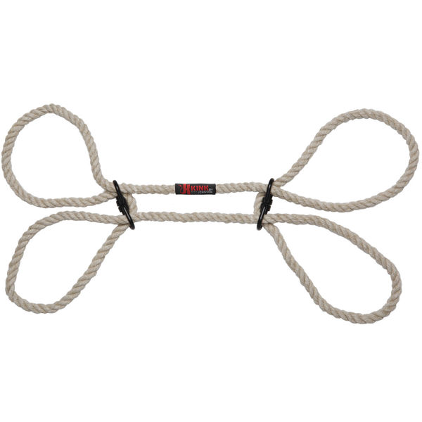 KINK Hogtied Bind and Tie 6mm Hemp Wrist or Ankle Cuffs