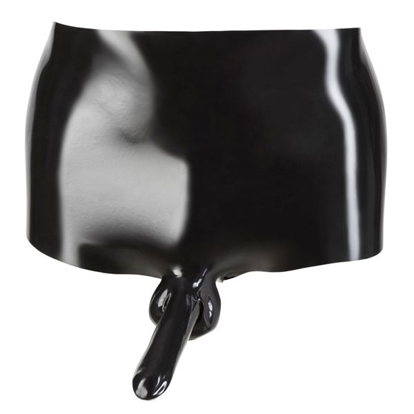 LateX Boxers With Penis Sleeve Black