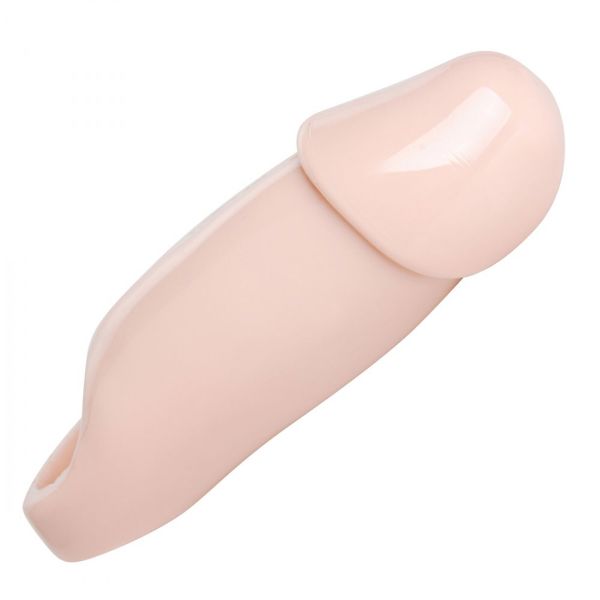 Size Matters Really Ample Wide Penis Enhancer Sheath Flesh