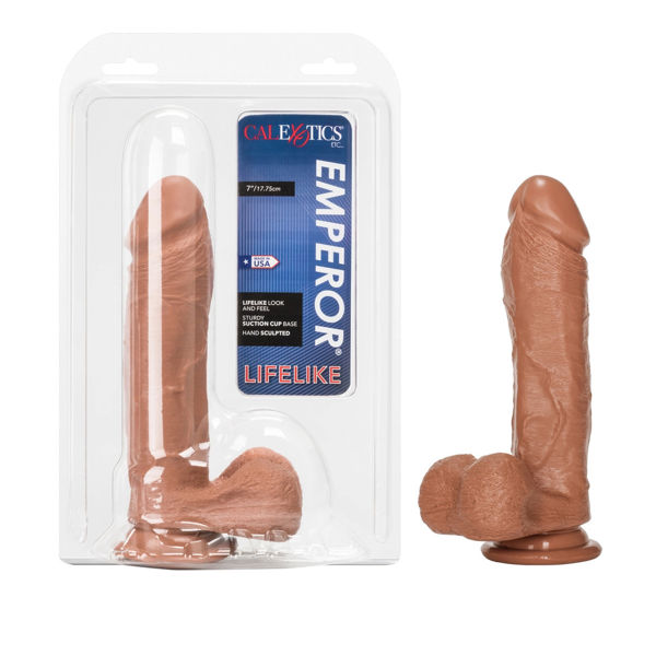 Emperor 7 Inch Life Like Dildo Flesh Brown