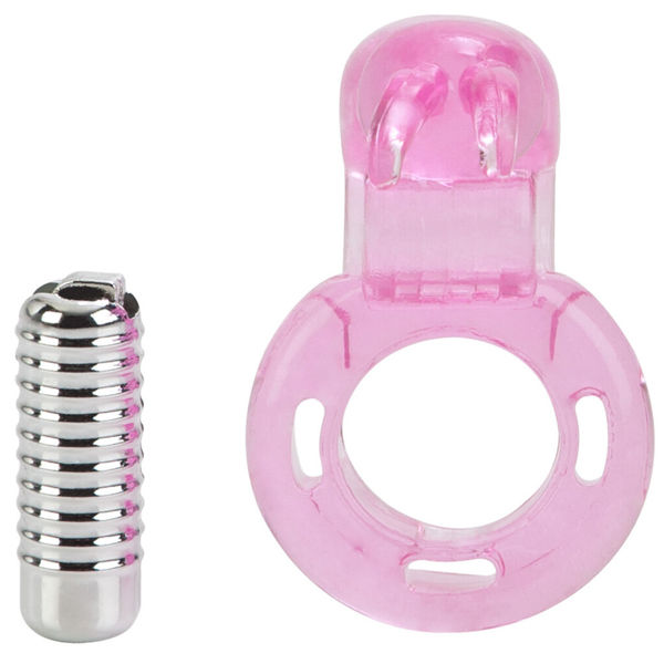 Basic Essentials Bunny Enhancer Cock Ring With Stimulator