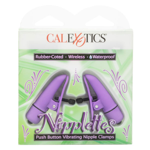 Nipplettes Vibrating Adjustable Purple Nipple Clamps