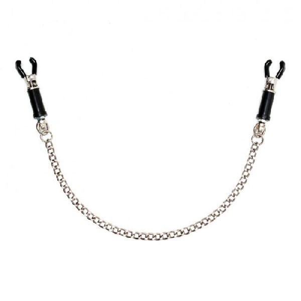 Silver Nipple Clamps With Chain